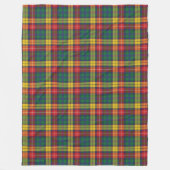 Pset Clan Buchanan Tartan Red Yellow Green check Fleece Deken (Voorkant)
