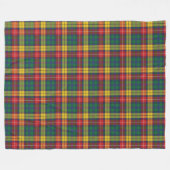 Pset Clan Buchanan Tartan Red Yellow Green check Fleece Deken (Voorkant (Horizontaal))