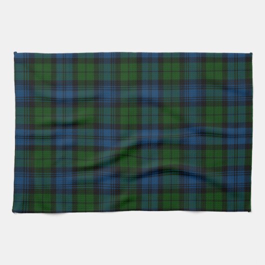 Pset Clan Campbell Milblauw Groen Tartan Theedoek (Horizontaal)