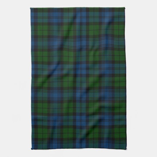 Pset Clan Campbell Milblauw Groen Tartan Theedoek (Verticaal)