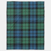 Pset Clan Campbell Tartan Green Blue Black Check Fleece Deken (Voorkant)