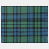 Pset Clan Campbell Tartan Green Blue Black Check Fleece Deken (Voorkant (Horizontaal))
