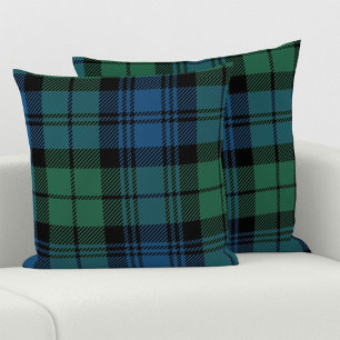 Pset Clan Campbell Tartan Green Blue Black Check Kussen