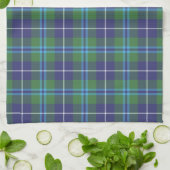 Pset Clan Douglas Blue Green Check Tartan Theedoek (Gevouwen)