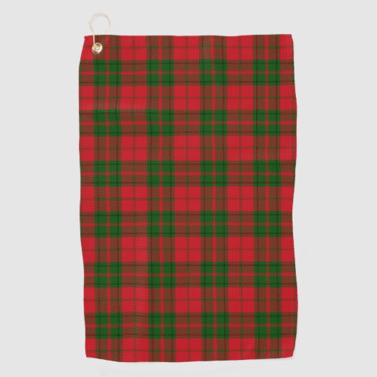 Pset Clan Drummond Red Green Check Tartan Golfhanddoek (Voorkant)