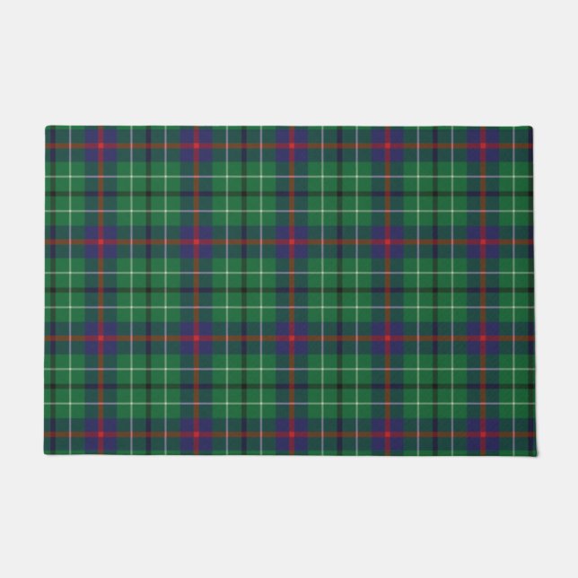 Pset Clan Duncan Green Check Tartan Deurmat (Voorkant)
