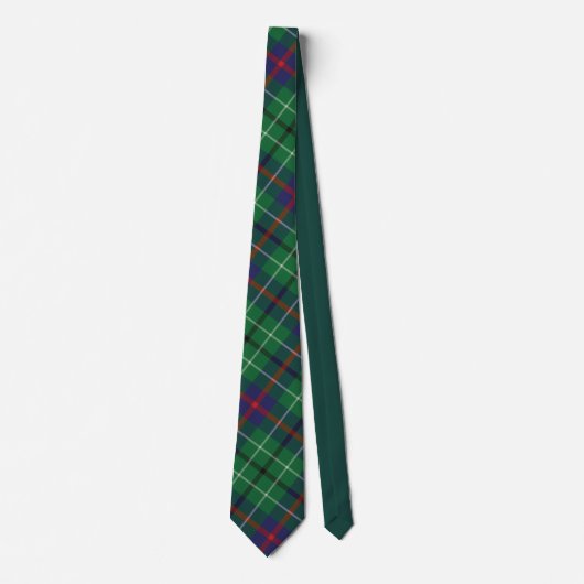 Pset Clan Duncan Green Check Tartan Stropdas (Voorkant)