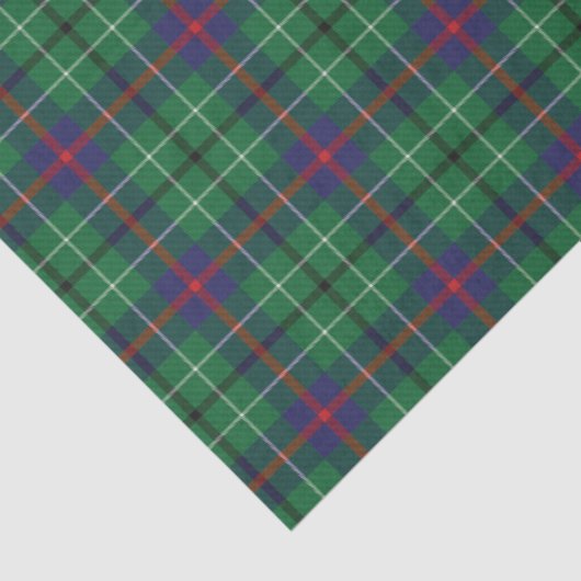 Pset Clan Duncan Green Check Tartan Tissuepapier (Detail)