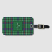 Pset Clan Duncan Tartan Gepersonaliseerd Monogram Bagagelabel (Voorkant (horizontaal))