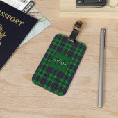 Pset Clan Duncan Tartan Gepersonaliseerd Monogram Bagagelabel
