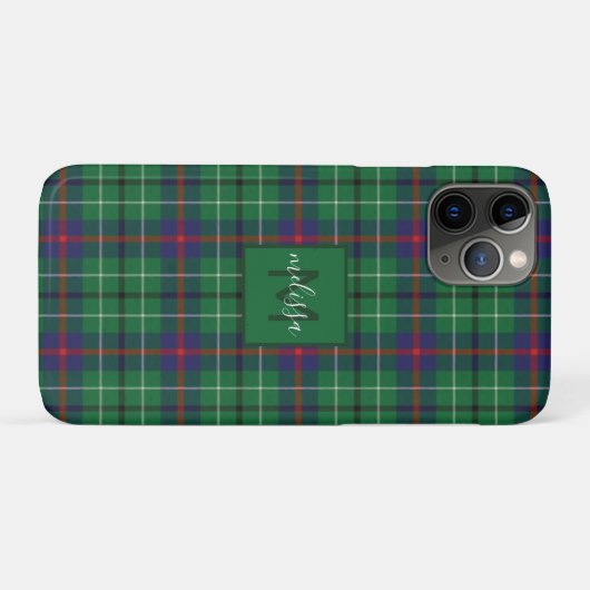 Pset Clan Duncan Tartan Gepersonaliseerd Monogram Case-Mate iPhone Case (Achterkant (horizontaal))