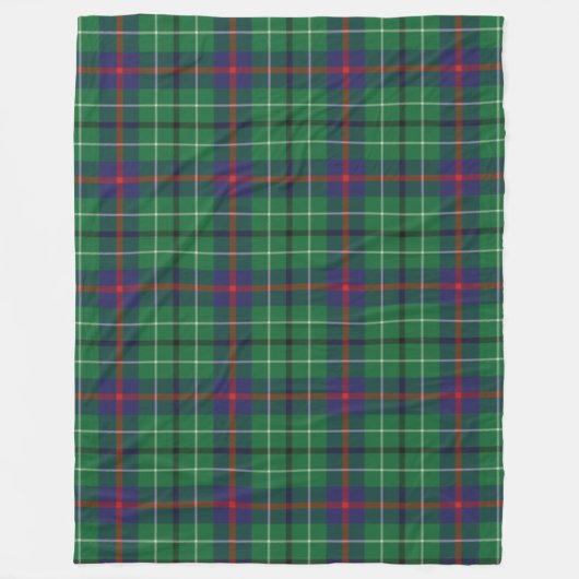 Pset Clan Duncan Tartan Green Check Fleece Deken (Voorkant)