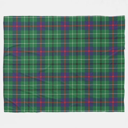 Pset Clan Duncan Tartan Green Check Fleece Deken (Voorkant (Horizontaal))