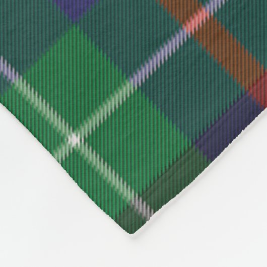 Pset Clan Duncan Tartan Green Check Fleece Deken (Hoek)
