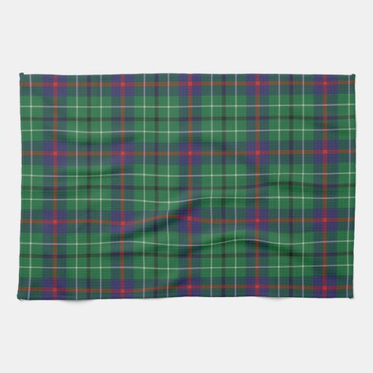 Pset Clan Duncan Tartan Pattern Green Black Theedoek (Horizontaal)