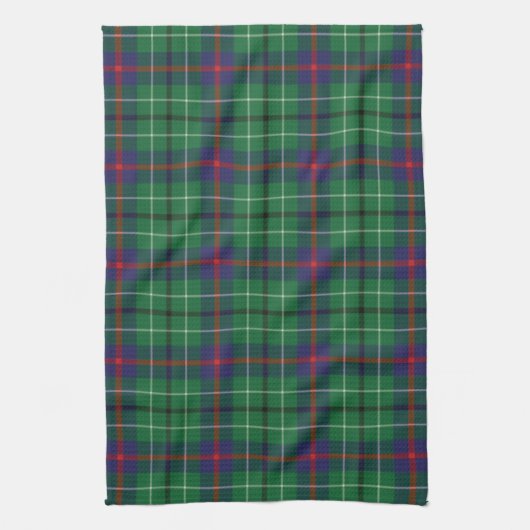 Pset Clan Duncan Tartan Pattern Green Black Theedoek (Verticaal)