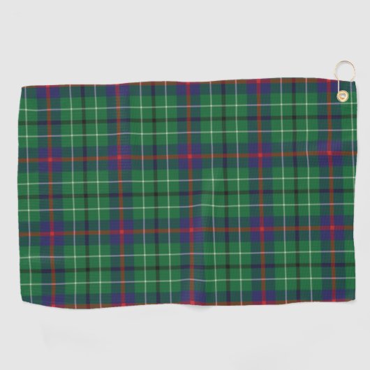 Pset Clan Duncan Tartan Pattern Green Red Black Golfhanddoek (Horizontaal)