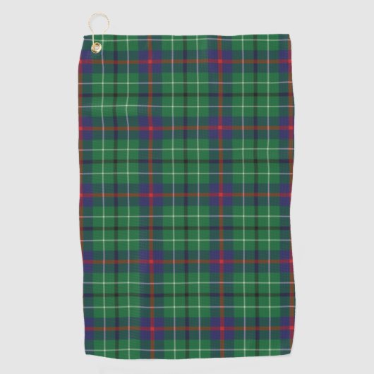 Pset Clan Duncan Tartan Pattern Green Red Black Golfhanddoek (Voorkant)
