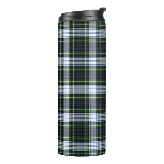 Pset Clan Gordon White Green Check Tartan Thermosbeker (Gedraaid links)