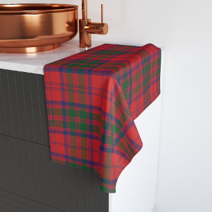 Pset Clan Grant Red Blue Green Check Tartan Handdoek