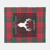 Pset Clan Grant Tartan Family Lake House Fleece Deken (Voorkant (Horizontaal))