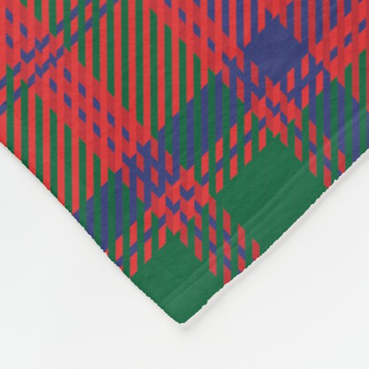 Pset Clan Grant Tartan Family Lake House Fleece Deken (Hoek)