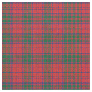 Pset Clan Grant Tartan Green Red Blue Check Stof
