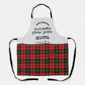 Pset Clan Kerr Check Tartan Kitchen Schort (Voorkant)