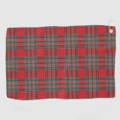 Pset Clan MacBean Red Green Check Tartan Golfhanddoek (Horizontaal)