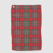 Pset Clan MacBean Red Green Check Tartan Golfhanddoek (Voorkant)