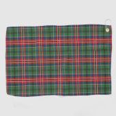 Pset Clan MacCulloch Red Green Blue Check Tartan Golfhanddoek (Horizontaal)