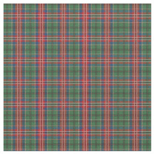 Pset Clan MacCulloch Tartan Green Red Check Stof