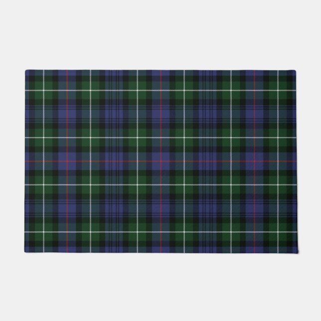 Pset Clan MacKenzie Green Paars Check Tartan Deurmat (Voorkant)