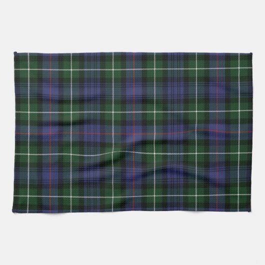 Pset Clan MacKenzie Green Paars Check Tartan Theedoek (Horizontaal)