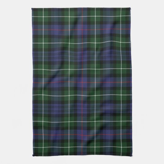 Pset Clan MacKenzie Green Paars Check Tartan Theedoek (Verticaal)