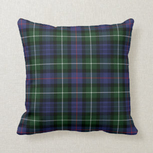 Pset Clan MacKenzie Paars Green Check Tartan Kussen