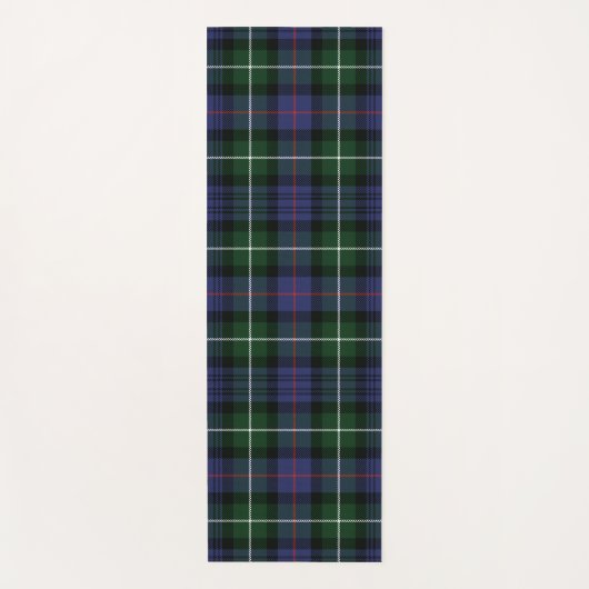 Pset Clan MacKenzie Paars Green Check Tartan Yogamat (Voorkant)