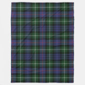 Pset Clan MacKenzie Tartan Green Paarse Check Fleece Deken (Voorkant)