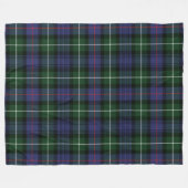 Pset Clan MacKenzie Tartan Green Paarse Check Fleece Deken (Voorkant (Horizontaal))