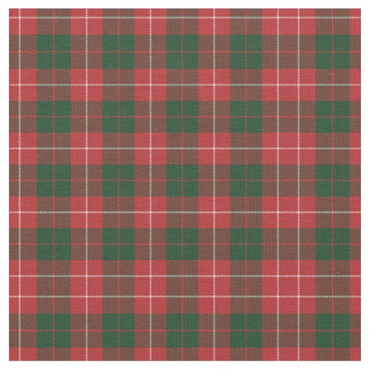 Pset Clan Mackinnon Tartan Green Red Check Stof (Close Up)