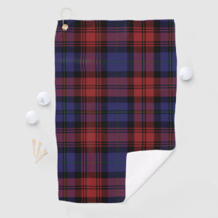 Pset Clan MacLachlan Paars Black Check Tartan Golfhanddoek