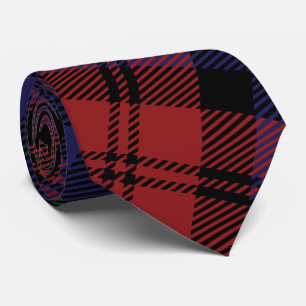 Pset Clan MacLachlan Paars Red Check Tartan Stropdas