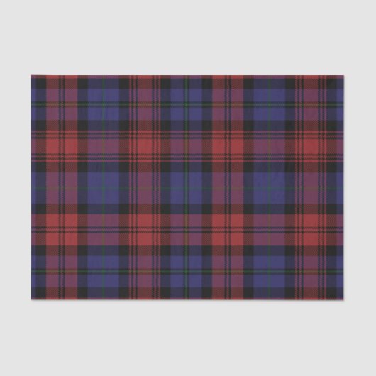 Pset Clan MacLachlan Red Paars Check Tartan Tissuepapier (Voorkant)