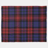 Pset Clan MacLachlan Tartan Red Paarse check Fleece Deken (Voorkant (Horizontaal))
