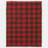 Pset Clan MacQueen Tartan Red Black Check Pattern Fleece Deken (Voorkant)