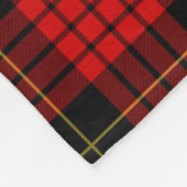 Pset Clan MacQueen Tartan Red Black Check Pattern Fleece Deken (Hoek)