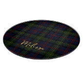 Pset Clan Malcolm Green Paars Script Tartan Snijplank (Hoek)