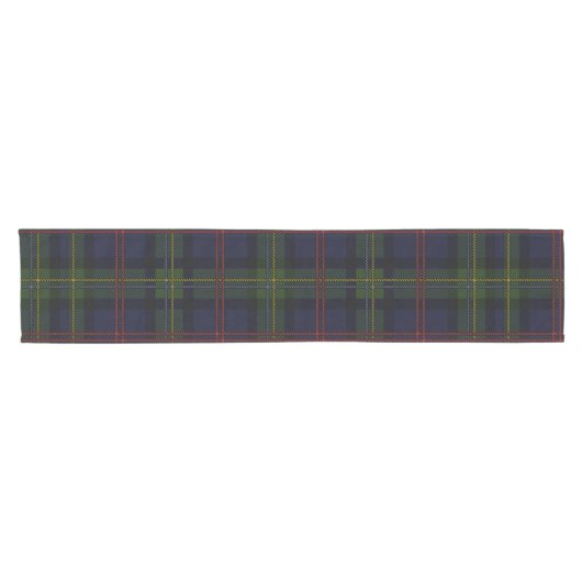Pset Clan Malcolm Green Rustic Tartan Korte Tafelloper (Horizontaal)