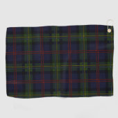 Pset Clan Malcolm Paars Green Black Check Tartan Golfhanddoek (Horizontaal)