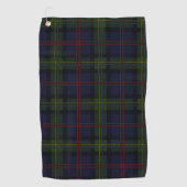 Pset Clan Malcolm Paars Green Black Check Tartan Golfhanddoek (Voorkant)